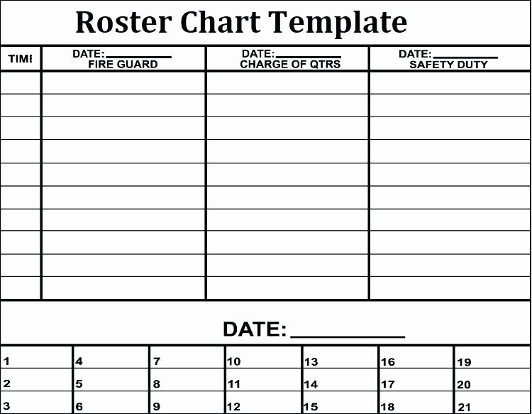 scout duty roster template